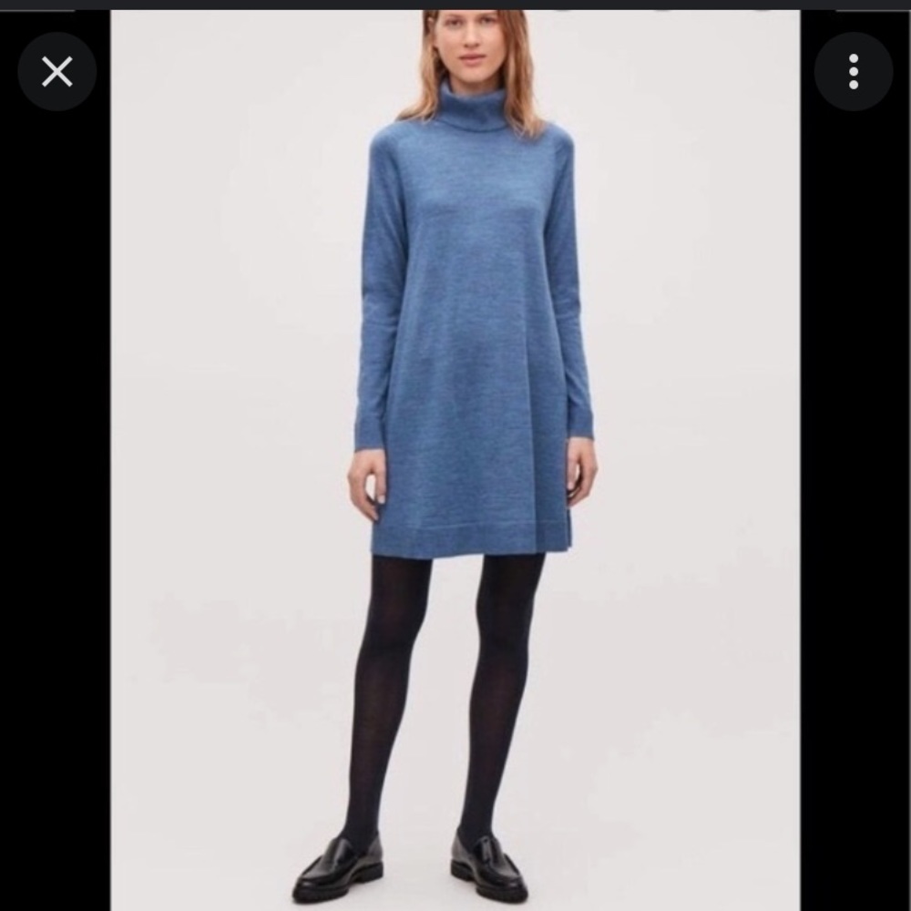 COS merino turtleneck A-line dress
